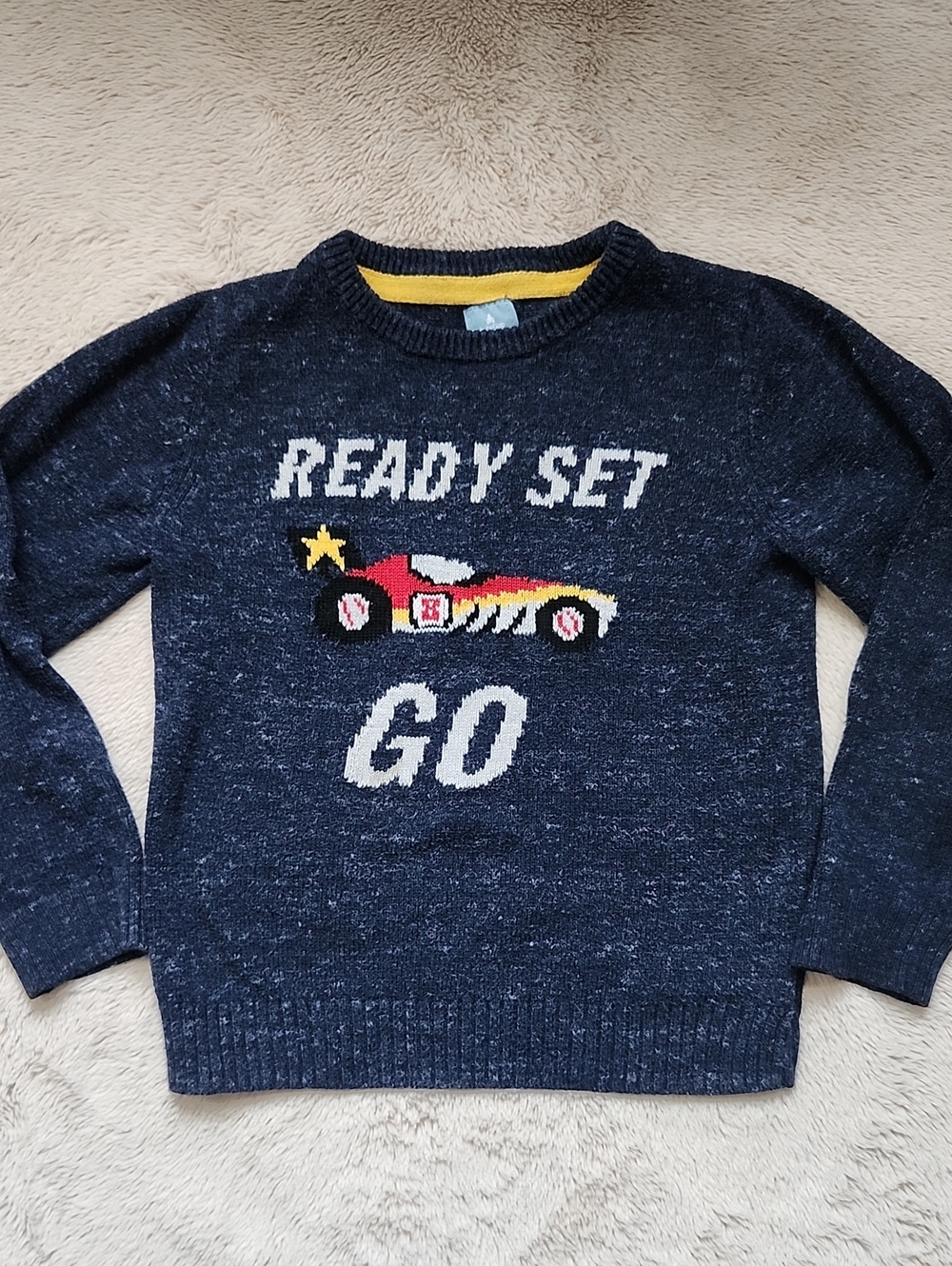 GAP 'Ready Set Go' Kids Sweater with Race Car Graphic, 5T